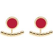 Boucles oreilles Bangle Up Boucles d'oreilles comète rouge velours