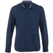 Chemise Teddy Smith CHEMISE MANCHES LONGUES C-PETER - TOTAL NAVY - M
