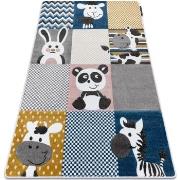 Tapis Rugsx Tapis PETIT ZOO ANIMAUX crème et gris 140x190 cm