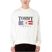 Sweat-shirt Tommy Jeans Sweat homme Ref 58745 YBH Blanc