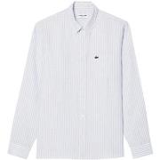 Chemise Lacoste Chemise Homme Ref 63183 Blanc et Bleu