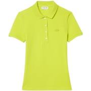 T-shirt Lacoste Polo femme Ref 52088 SLI Vert fluo