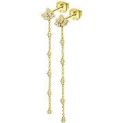 Boucles oreilles Lotus Boucles d'oreilles Silver pendantes plaqué or