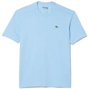 T-shirt Lacoste T-SHIRT BLEU TENNIS SPORT COL ROND EN COTON TECHNIQU
