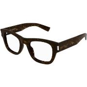 Lunettes de soleil Saint Laurent SL 698 Cadres Optiques, Havana/Transp...