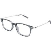 Lunettes de soleil Montblanc MB0315OA Cadres Optiques, Gris/Transparen...