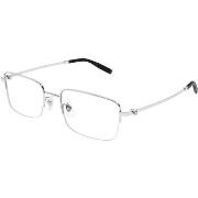 Lunettes de soleil Montblanc MB0313OA Cadres Optiques, Argent/Transpar...