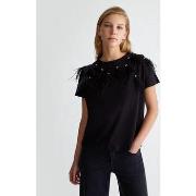 T-shirt Liu Jo T-shirt avec plumes fantaisie