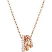 Collier Swarovski Pnedentif Hyperbola trois rangs rosé