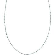 Collier Brillaxis Chaîne maille fantaisie perles plates argent 45cm