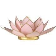 Bougeoirs, photophores Phoenix Import Porte Bougie Fleur de Lotus rose...