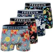 Boxers Freegun Lot de 4 boxers homme en coton Signature Sergio