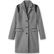 Manteau Daxon by - Manteau coupe droite en drap de laine