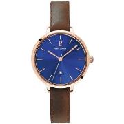 Montre Pierre Lannier ECHO Cadran Bleu Bracelet Cuir Brun