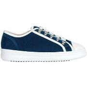 Baskets Geox SNEAKER D PONTOISE VELLUTO CON ZIP LATERALE