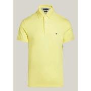 T-shirt Tommy Hilfiger Polo ajusté jaune en coton bio