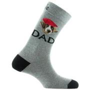 Chaussettes Achile Mi-chaussettes en coton motif Papa chien MADE IN FR...