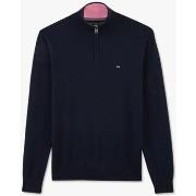 Sweat-shirt Eden Park Pull demi-zip marine