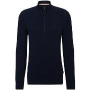 Sweat-shirt BOSS Pull demi zip marine