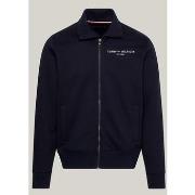 Polaire Tommy Hilfiger Sweat zippé marine en coton bio