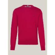 Polaire Tommy Hilfiger Pull bordeaux en coton bio