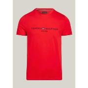 T-shirt Tommy Hilfiger T-shirt ajusté ajusté rouge coton bio