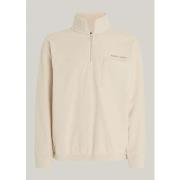 Sweat-shirt Tommy Jeans Pull demi zip beige