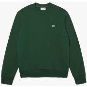 Polaire Lacoste Sweat vert en molleton de coton biof