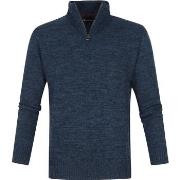 Sweat-shirt Barbour Pull-over Demi-Zip Agneline Bleu Foncé