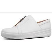 Baskets basses FitFlop NEW ZIP SNEAKER LEATHER URBAN WHITE