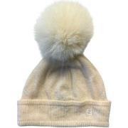 Bonnet enfant Vintage Bonnet crème en cachemire avec pompon - 4/8 ans