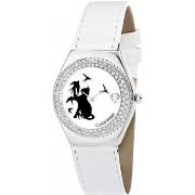 Montre Sc Crystal MF316-OISEAU-CHAT-BRACELET006-BLANC