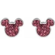 Boucles oreilles Sc Crystal B4090-ARGENT-ROSE