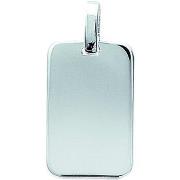 Pendentifs Brillaxis Pendentif plaque rectangulaire argent