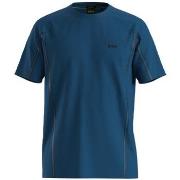 T-shirt BOSS T-SHIRT REGULAR FIT TEE TAPE BLEU