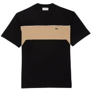 T-shirt Lacoste T shirt homme Ref 63524 CMB Noir Beige