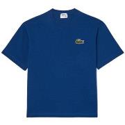 T-shirt Lacoste T-SHIRT LOOSE FIT EN COTON ÉPAIS BLEU AVEC BADGE