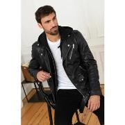 Veste Serge Pariente ROCKER HOOD BLACK