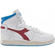 Baskets montantes Diadora heritage_mi_basket_used_biancoazzurrorosso