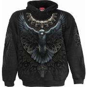 Sweat-shirt Spiral Raven Skull