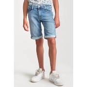 Short enfant Le Temps des Cerises Bermuda jogg loc bleu clair délavé