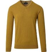 Sweat-shirt Casa Moda Pull Col-V Jaune