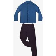 Pyjamas / Chemises de nuit Eminence Pyjama long ouvert homme Coton Mod...