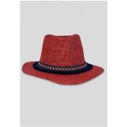 Chapeau Kebello Chapeau fedora effet paille Rouge F