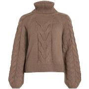 Pull Vila VIOA L/S CABLE ROLLNECK KNIT TOP/PB 14087553