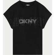 T-shirt enfant Dkny T-shirt noir pour fille avec logo