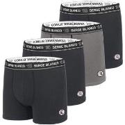 Boxers Serge Blanco Lot de 4 Boxers coton homme unis