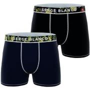 Boxers Serge Blanco Lot de 2 boxers coton homme Flower