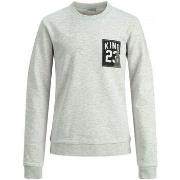 Sweat-shirt enfant Jack &amp; Jones 12190159 LEGENDS SWEAT-WHITE MELAN...