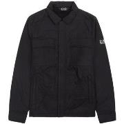 Blouson Ea7 Emporio Armani Chest Pocket Overshirt Jacket Black